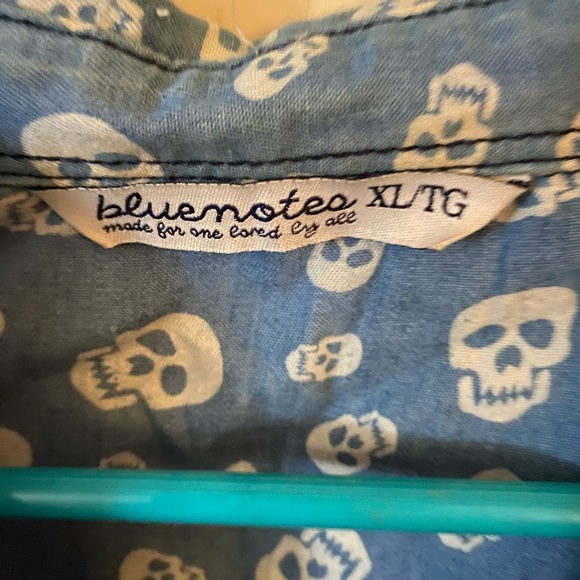 XL - skull denim shirt - Bluenotes - Picture 4 of 4